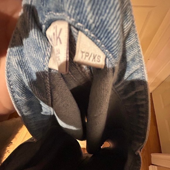 Vintage 90s Style Skirt Overalls Dress Blue Denim XS - Picture 4 of 6